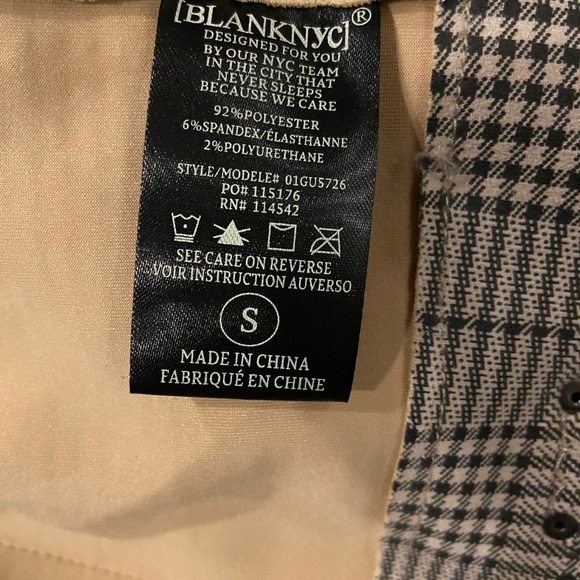 BLANK NYC Plaid Moto Zippered Jacket, size Small - Picture 9 of 9